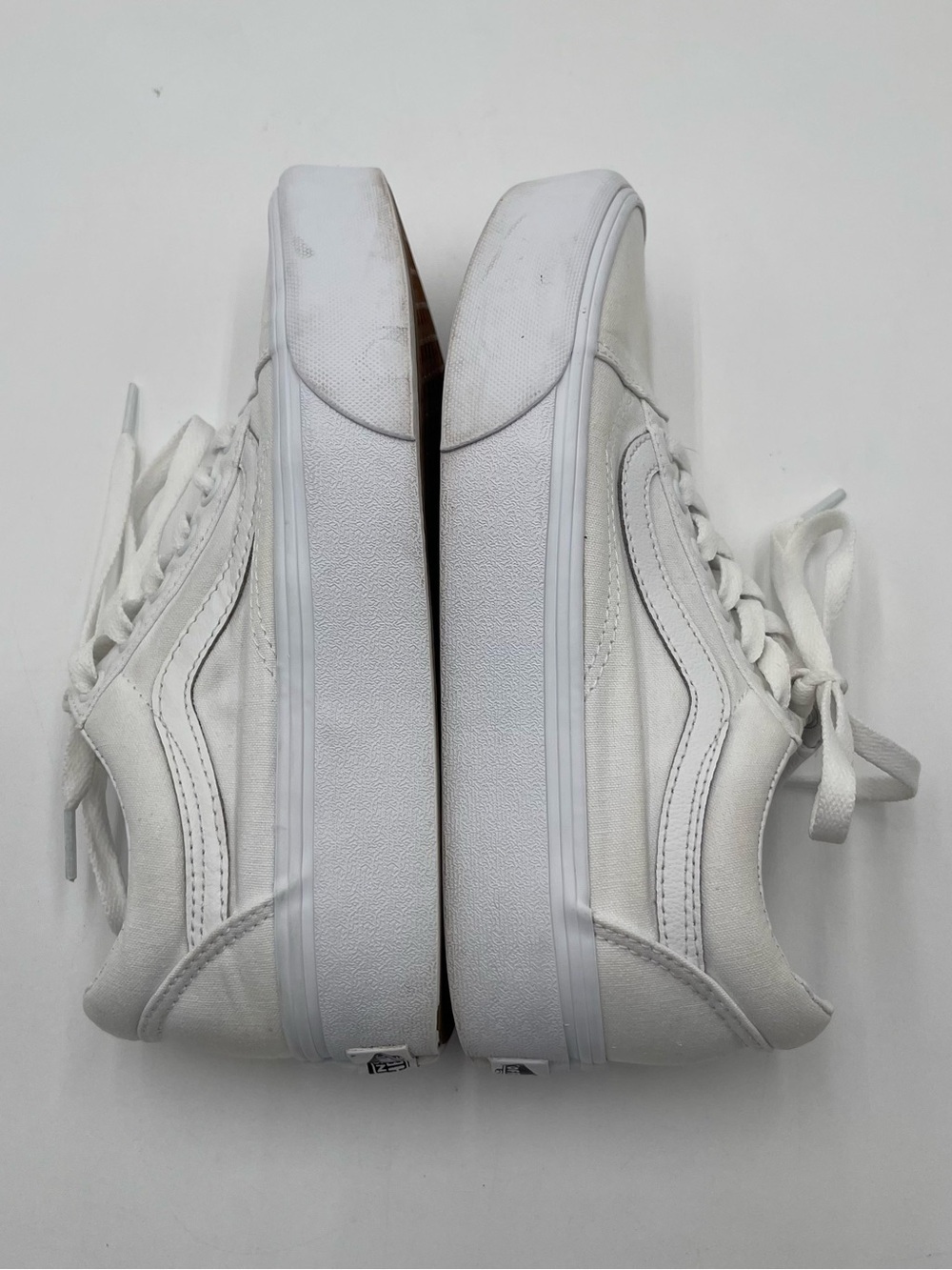 VANS Old Skool Platform White Shoes Women’s Size 7 Unisex Skate Sneakers Casual - Picture 11 of 13